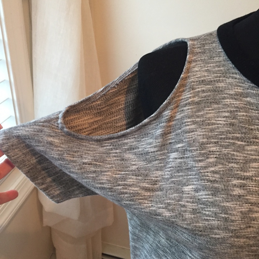 ASOS Gray cold shoulder sweatshirt dress - Picture 2 of 6